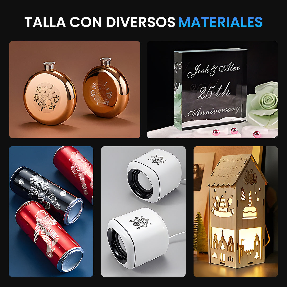 Grabador láser CO2 de sobremesa MONPORT ONYX 55W con enfoque automático