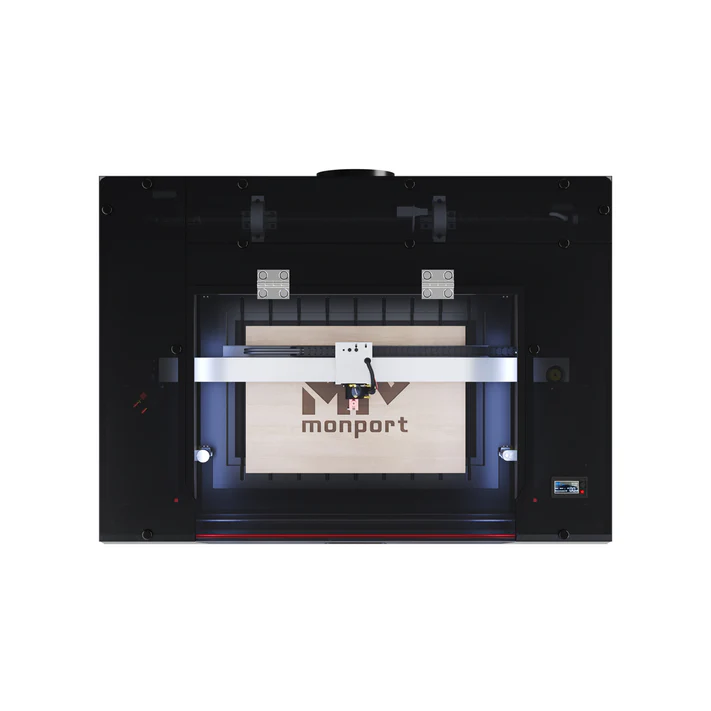 Monport Reno45 de 45W Grabador y cortador láser de CO2 de escritorio (16" x 12") con enfoque semiautomático completamente nuevo