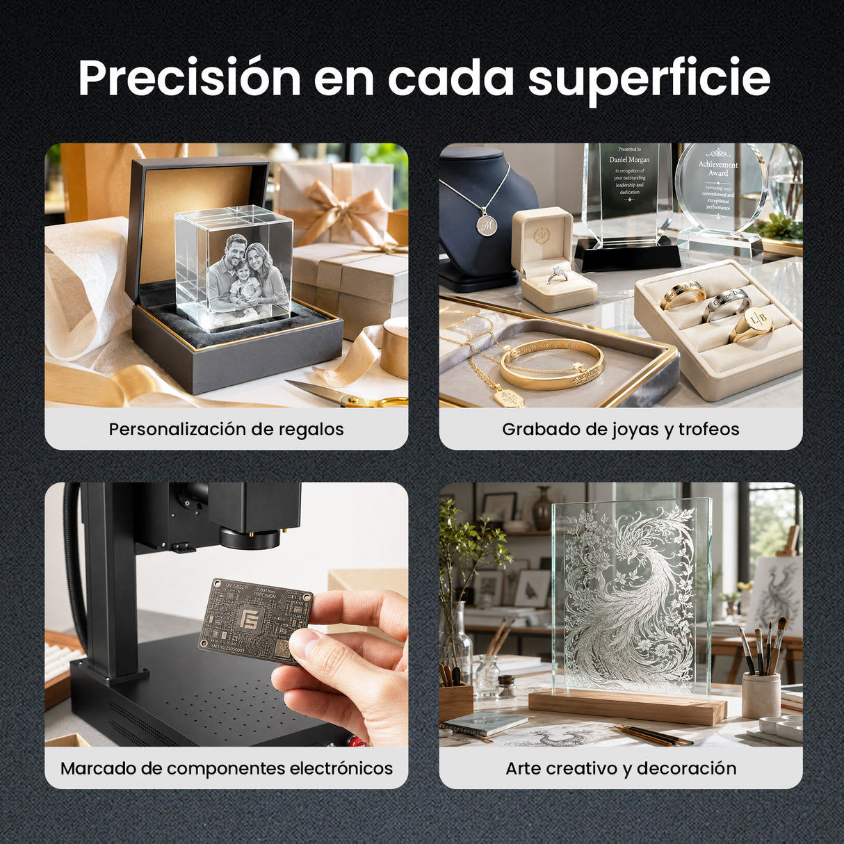 Monport GM 10W PRO Grabador Láser UV (Grabado Interior) – Marcado Láser UV Profesional con Tecnología de Láser Frío de 355 nm