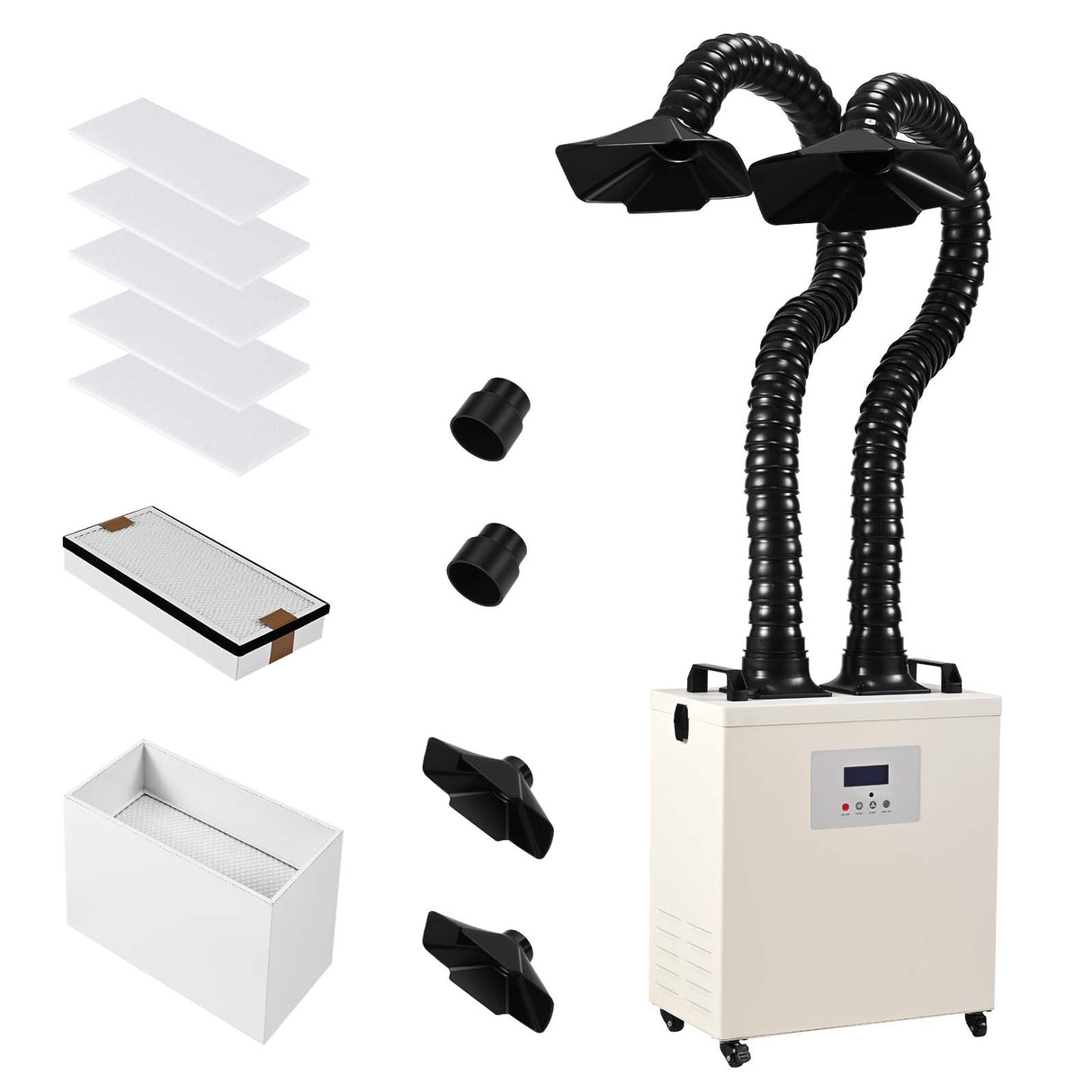 Aspirador láser Monport 220W de doble puerto con filtro de CO2 de 3 capas y grabado láser de fibra