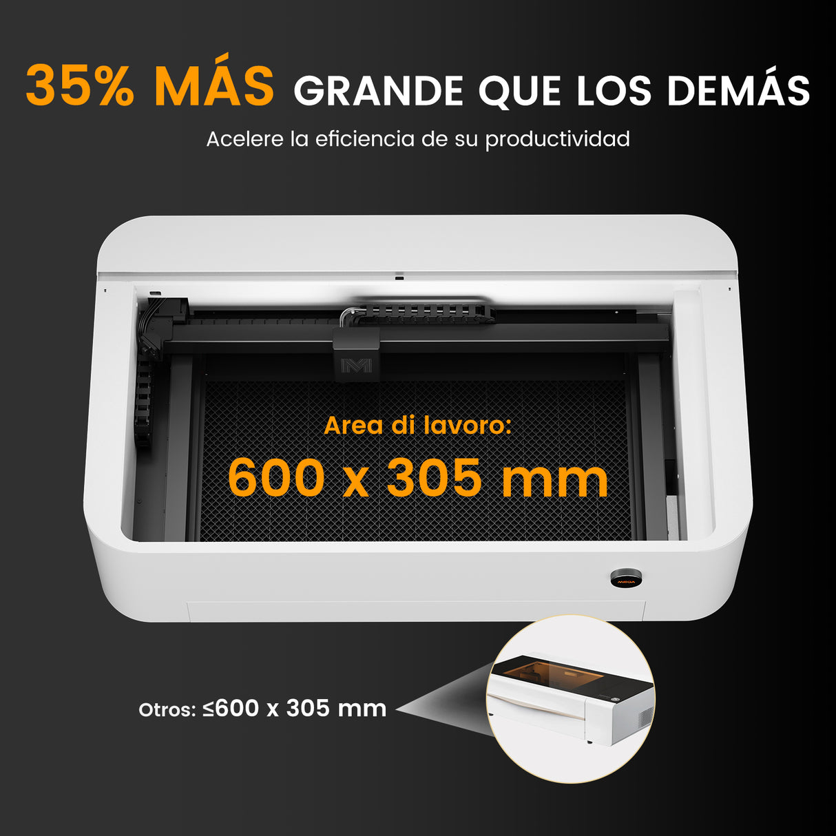 Monport Mega: la primera máquina de grabado inteligente de sobremesa de 70 W del mundo