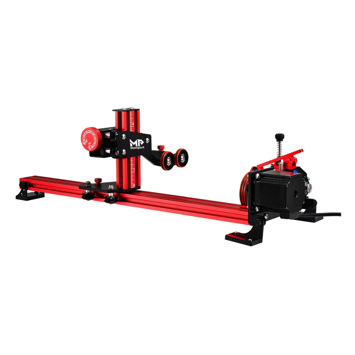 Monport 4 ruedas eje de elevación 360 rotación 60W ~ 150W máquina de grabado láser CO2