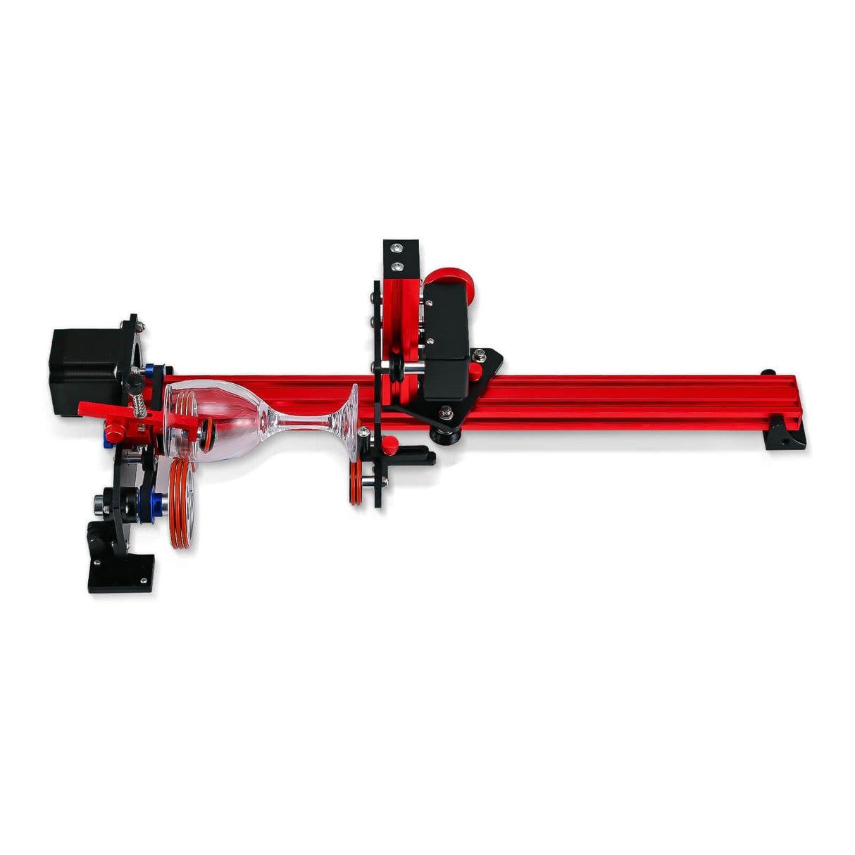 Monport 4 ruedas eje de elevación 360 rotación 60W ~ 150W máquina de grabado láser CO2