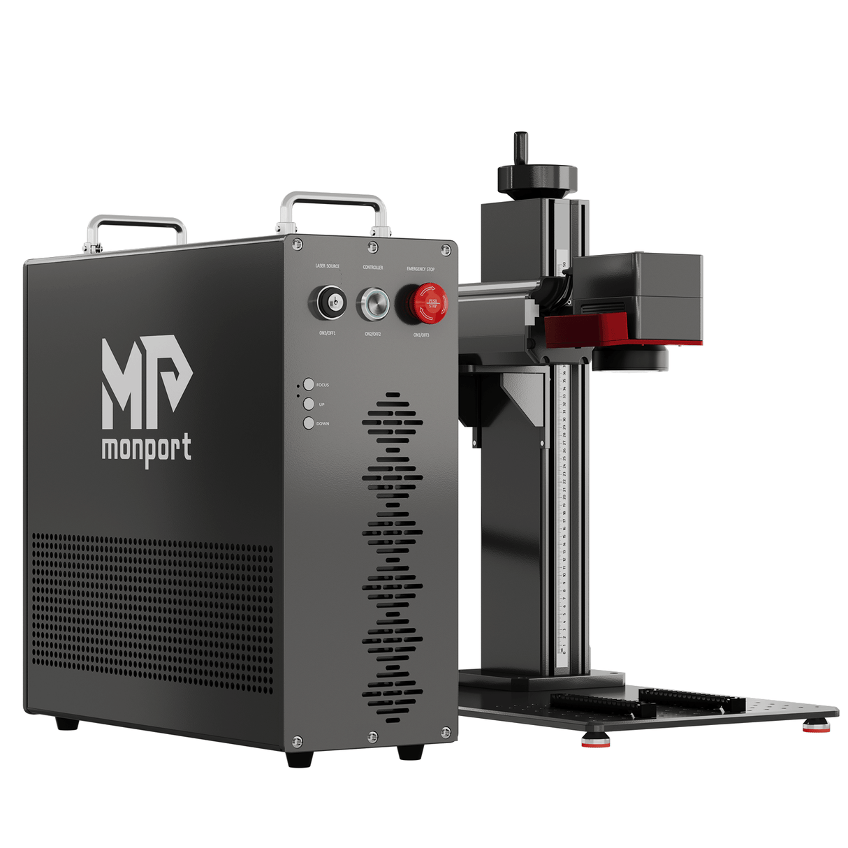 Monport GPro 200W MOPA Vision Máquina Láser de Fibra – Con Sistema de Visión para Posicionamiento Automático, Grabado de Metal de Alta Precisión y Marcado Láser