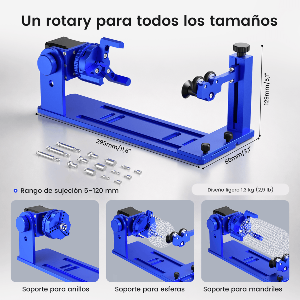 Eje rotativo mejorado y multifuncional para Reno