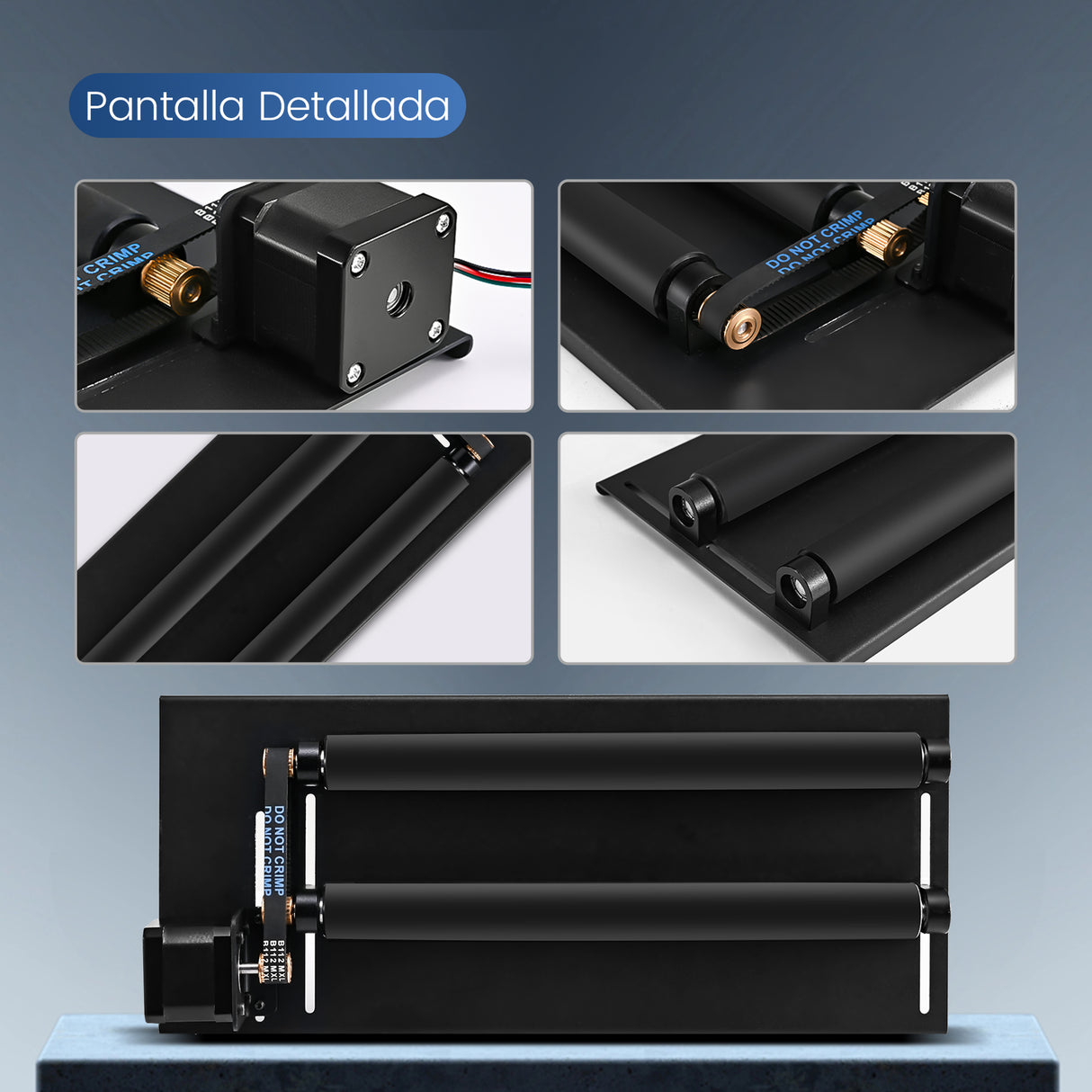 Rodillo giratorio láser Monport retrofit de 360 grados para ejes giratorios de la serie de máquinas de grabado láser Reno para la fijación de objetos cilíndricos