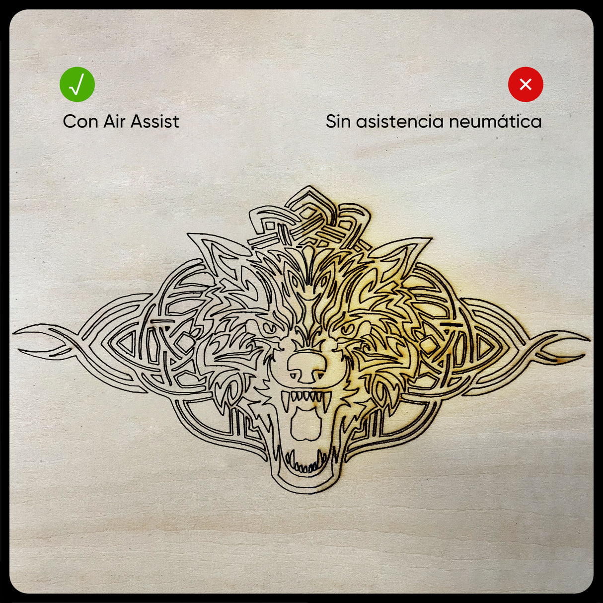 Monport Grabador y cortador láser de CO2 40W Pro Lightburn (12"x8") con asistencia de aire