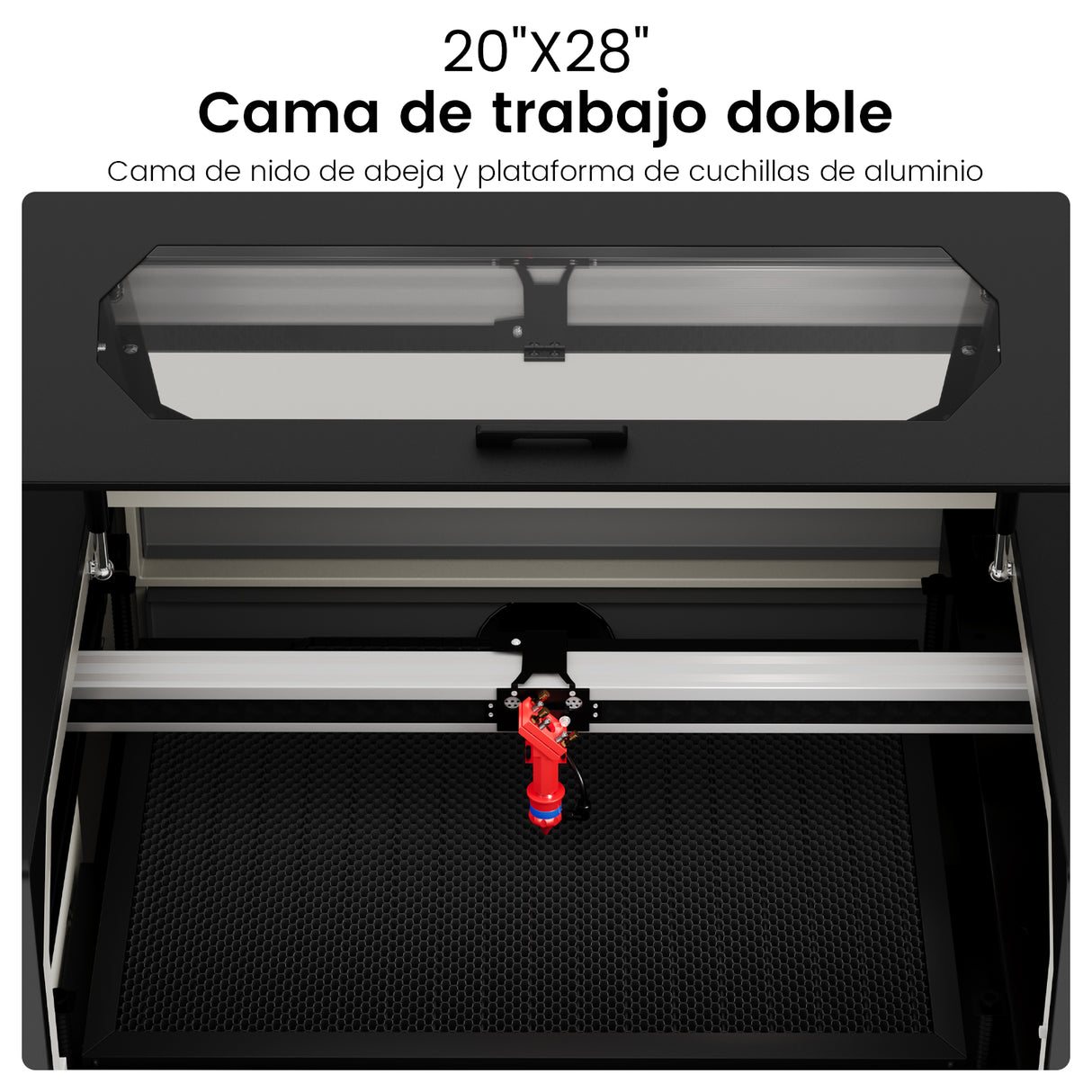 Máquina de grabado y cortadora láser CO2 Monport de 60W (700x500 mm) para grabar superficies con enfoque automático