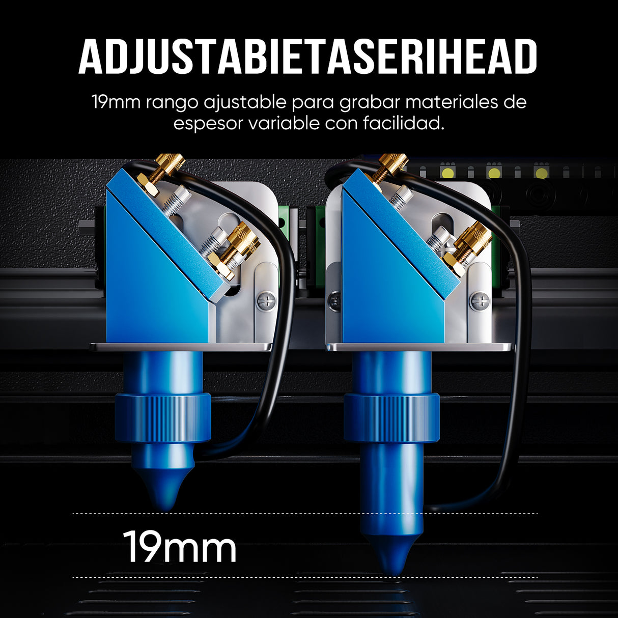 Monport Grabador y cortador láser de CO2 40W Pro Lightburn (12"x8") con asistencia de aire