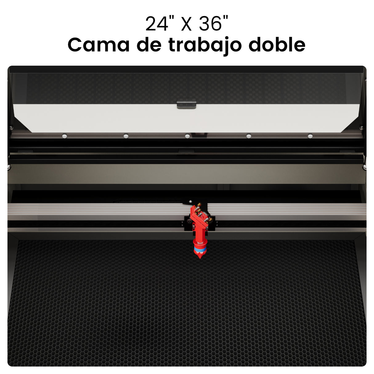 Máquina de grabado láser y cortadora con sistema de refrigeración por agua integrado de CO2 Monport de 80W con superficie de grabado (900x600 mm)