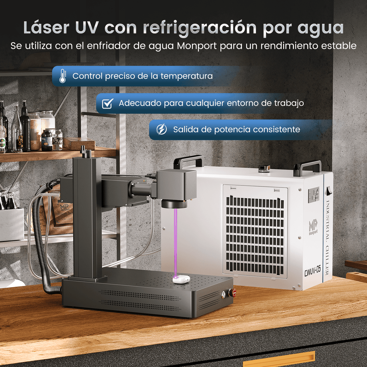 Monport GM 6W Grabador y Marcador Láser UV