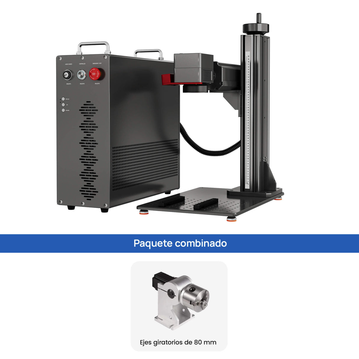 Monport GPro 200W MOPA Vision Máquina Láser de Fibra – Con Sistema de Visión para Posicionamiento Automático, Grabado de Metal de Alta Precisión y Marcado Láser