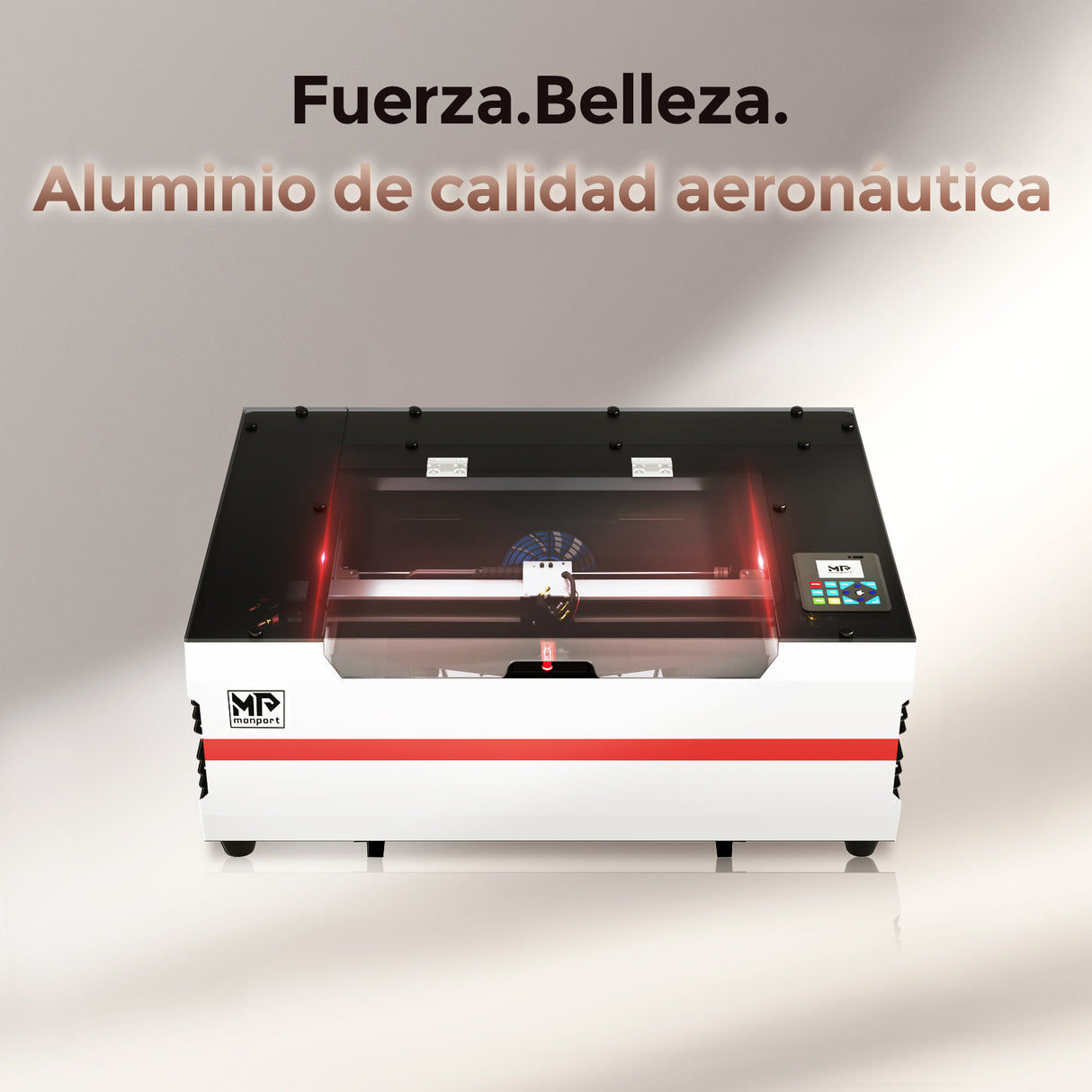 Monport Reno45 de 45W Grabador y cortador láser de CO2 de escritorio (16" x 12") con enfoque semiautomático completamente nuevo