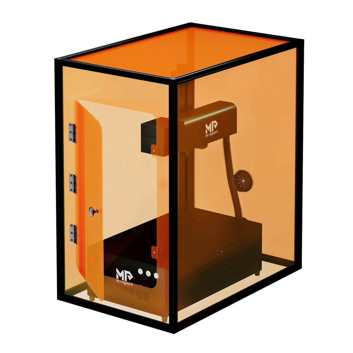 Caja de grabado láser de un solo puerto para láser de fibra integrado