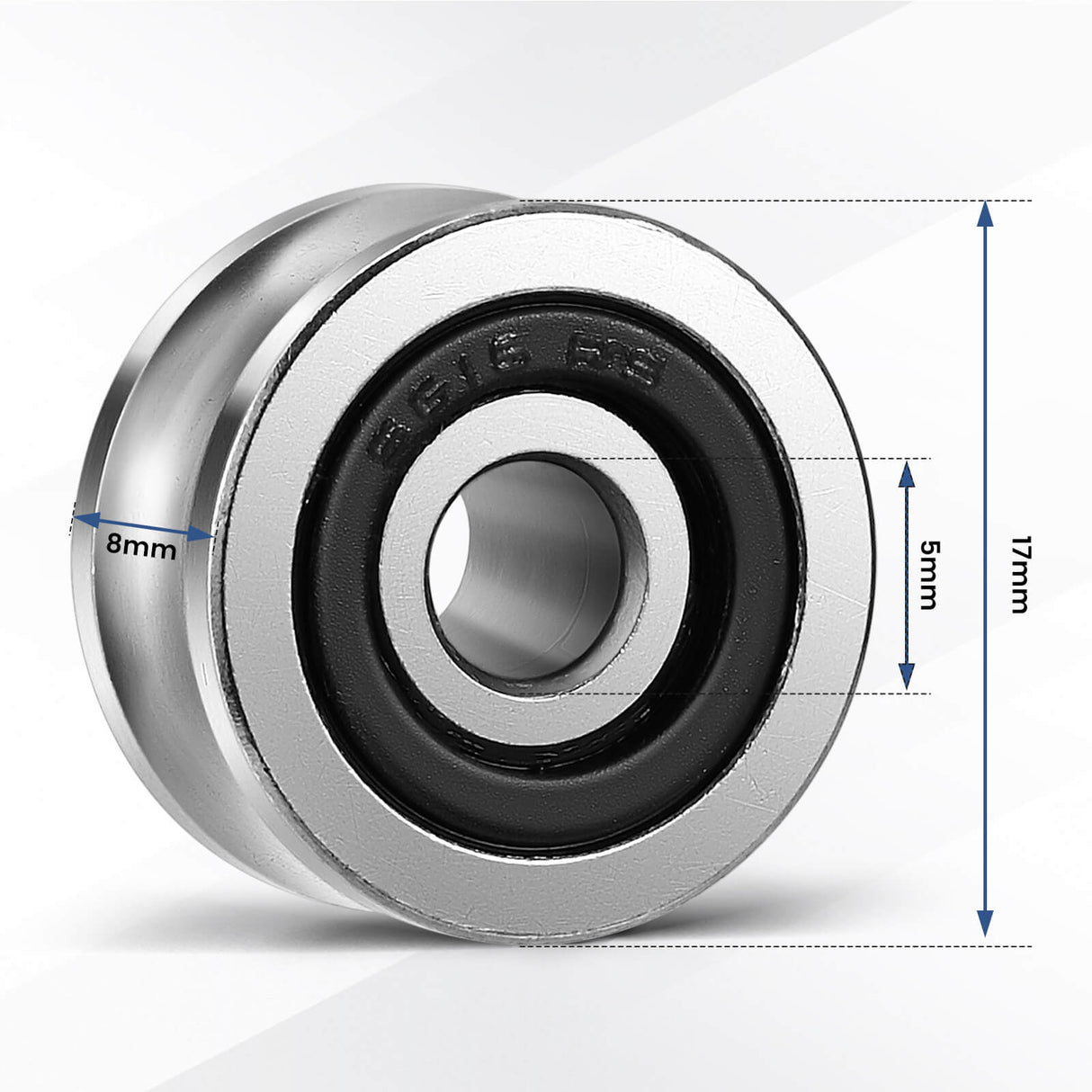 Monport Rail Guide Rodamientos de bolas 4 piezas 40W-150W grabador láser CO2 (5mm x 17mm x 8mm)