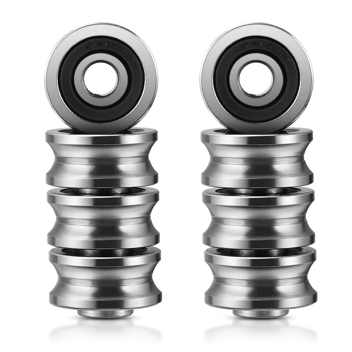 Monport Rail Guide Rodamientos de bolas 4 piezas 40W-150W grabador láser CO2 (5mm x 17mm x 8mm)