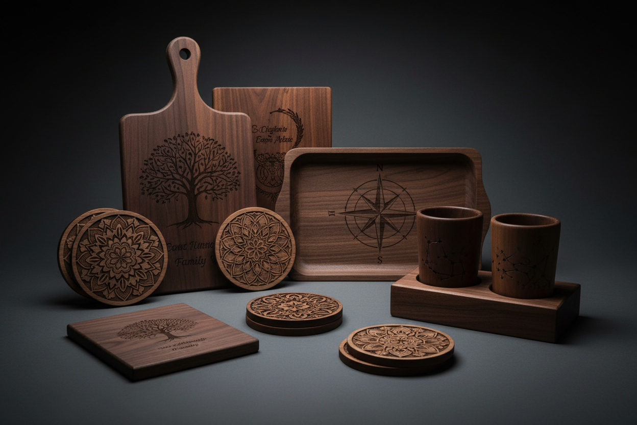 Ideas creativas con la grabadora láser Monport para diseñar tablas de cortar únicas