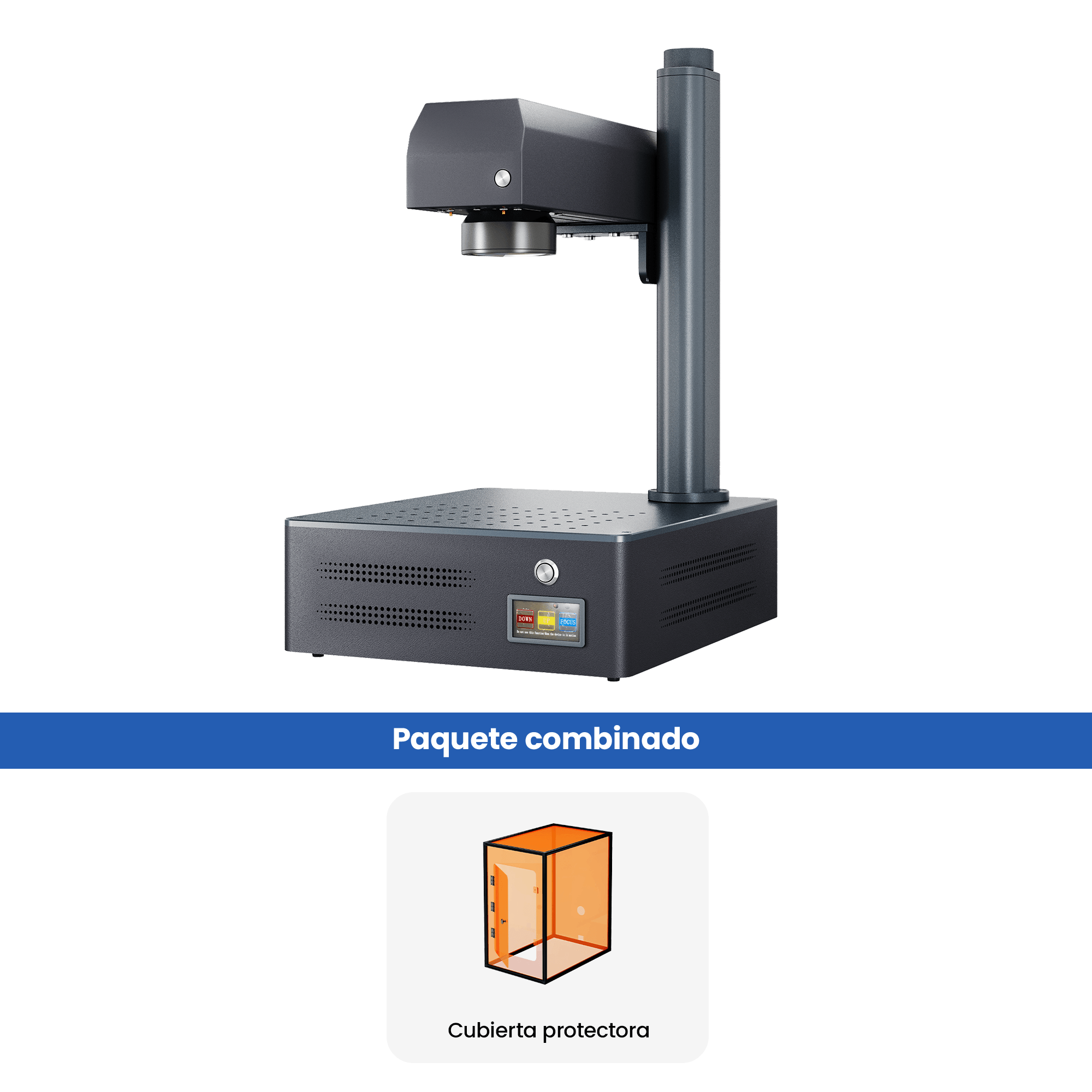Máquina de marcado y grabado láser de fibra integrado Monport GM 50W Pro con enfoque automático