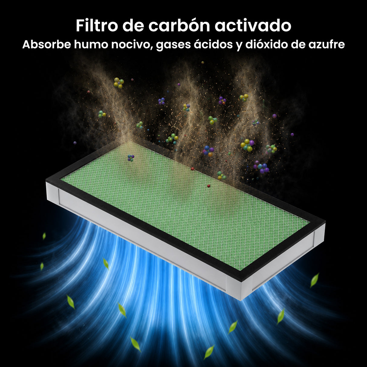 Monport 800W Sistema de extracción de humo láser con sistema de filtración de 6 etapas – Para máquinas de grabado y corte láser CO₂ de 130W y 150W