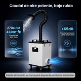 Monport 400W Sistema de extracción de humo láser con sistema de filtración de 8 etapas – Para máquinas de grabado y corte láser CO₂