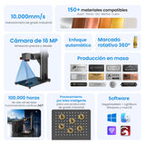 Monport GPro 100W MOPA Vision Máquina Láser de Fibra – Con Sistema de Visión para Posicionamiento Automático, Grabado de Metal de Alta Precisión y Marcado Láser