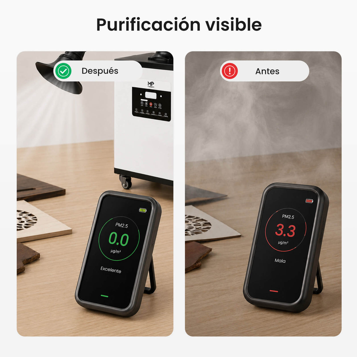 Monport 260W Sistema de extracción de humos láser con sistema de filtración de 4 etapas – Para máquinas de grabado láser CO₂ y de fibra