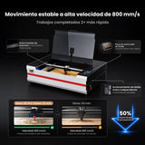 Monport Reno65 Pro Vision 65W – Grabadora y Cortadora Láser CO₂ de Sobremesa (24'' x 16'') con Cámara HD de 8MP, Autofocus Magnético y Sistema de Refrigeración por Agua Integrado