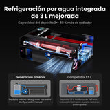 Monport Reno45 Pro Vision 45W Grabadora y Cortadora Láser CO₂ de Escritorio (16" x 12") con Cámara HD de 8MP, Autofocus Magnético y Sistema de Refrigeración por Agua Integrado