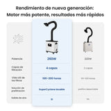 Monport 260W Sistema de extracción de humos láser con sistema de filtración de 4 etapas – Para máquinas de grabado láser CO₂ y de fibra