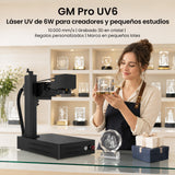 Monport GM 6W PRO Grabador Láser UV (Grabado Interior) – Marcado Láser UV Profesional con Tecnología de Láser Frío de 355 nm