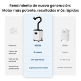 Monport 400W Sistema de extracción de humo láser con sistema de filtración de 8 etapas – Para máquinas de grabado y corte láser CO₂