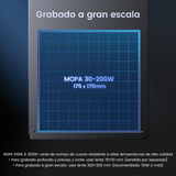 Monport GT 50W Láser de fibra separado: máquina de grabado y marcaje con enfoque automático (200 mm × 200 mm) — dispositivo alemán