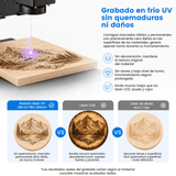 Monport GM 10W PRO Grabador Láser UV (Grabado Interior) – Marcado Láser UV Profesional con Tecnología de Láser Frío de 355 nm