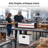 Monport 800W Sistema de extracción de humo láser con sistema de filtración de 6 etapas – Para máquinas de grabado y corte láser CO₂ de 130W y 150W