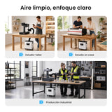 Monport 260W Sistema de extracción de humos láser con sistema de filtración de 4 etapas – Para máquinas de grabado láser CO₂ y de fibra