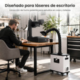Monport 260W Sistema de extracción de humos láser con sistema de filtración de 4 etapas – Para máquinas de grabado láser CO₂ y de fibra