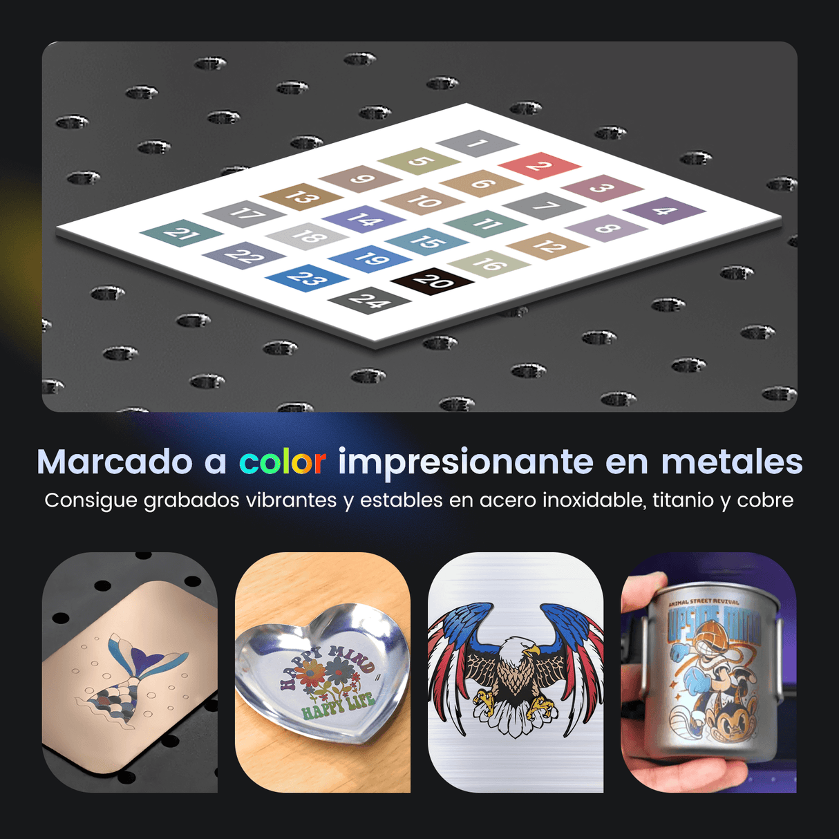 Monport GT 50W Láser de fibra separado: máquina de grabado y marcaje con enfoque automático (200 mm × 200 mm) — dispositivo alemán