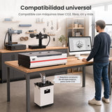 Monport 400W Sistema de extracción de humo láser con sistema de filtración de 8 etapas – Para máquinas de grabado y corte láser CO₂