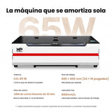 Monport Reno65 Pro Vision 65W – Grabadora y Cortadora Láser CO₂ de Sobremesa (24'' x 16'') con Cámara HD de 8MP, Autofocus Magnético y Sistema de Refrigeración por Agua Integrado