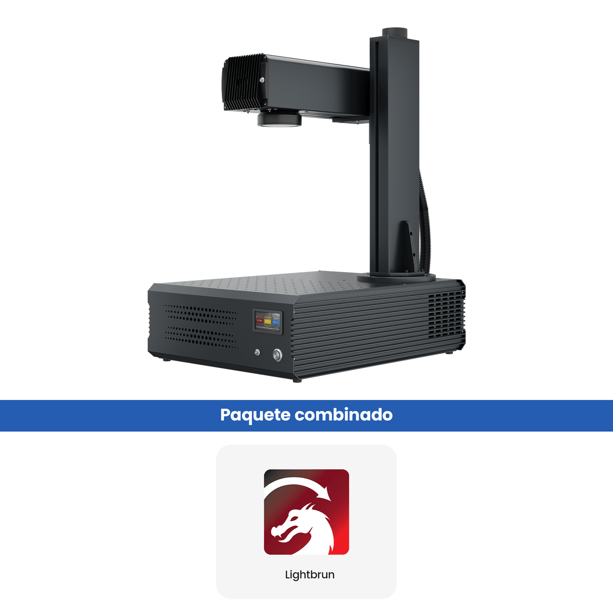 Grabador y marcador láser de fibra MOPA integrado de 100W mejorado Monport GA con enfoque automático