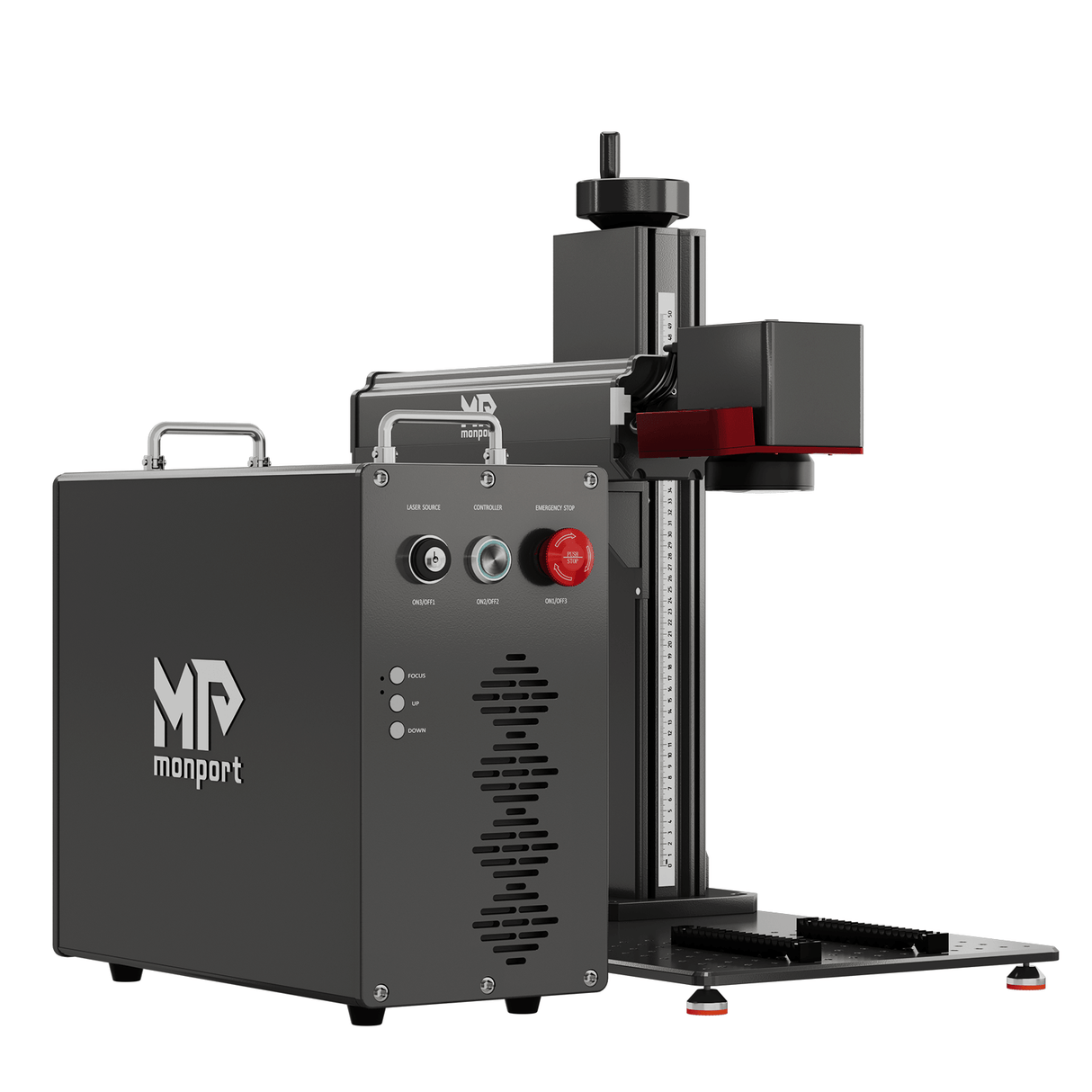 Monport GPro 100W MOPA Vision Máquina Láser de Fibra – Con Sistema de Visión para Posicionamiento Automático, Grabado de Metal de Alta Precisión y Marcado Láser