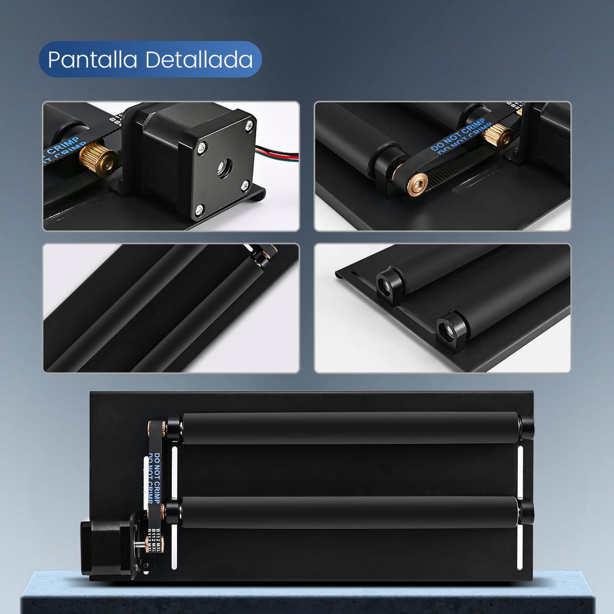 Rodillo giratorio láser Monport retrofit de 360 grados para ejes giratorios de la serie de máquinas de grabado láser Reno para la fijación de objetos cilíndricos