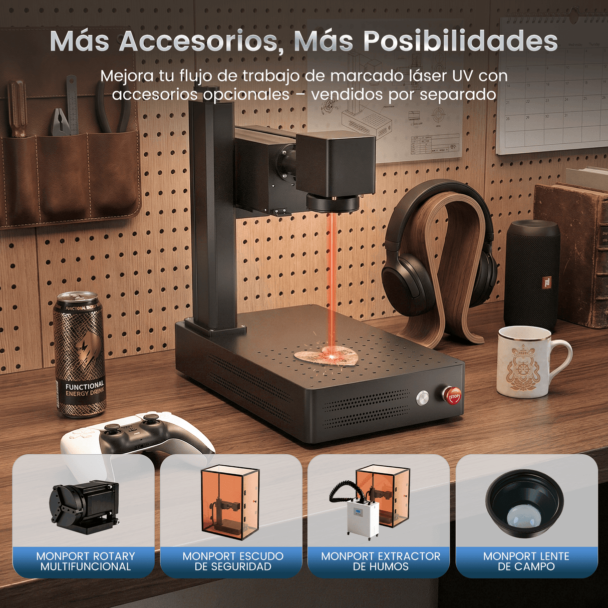 Monport 10W Grabador y Marcador Láser UV