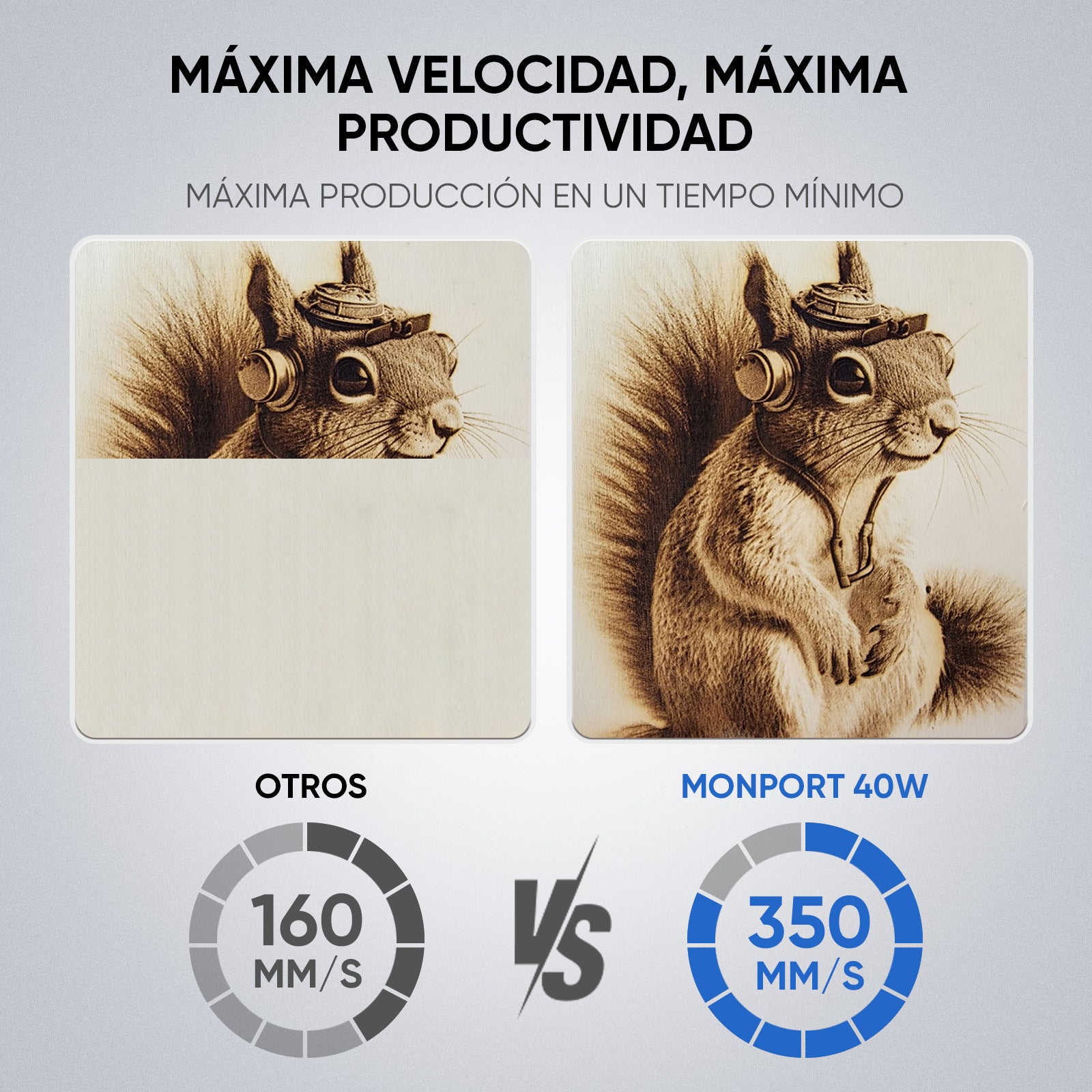 Monport Grabador y cortador láser de CO2 40W Pro Lightburn (12