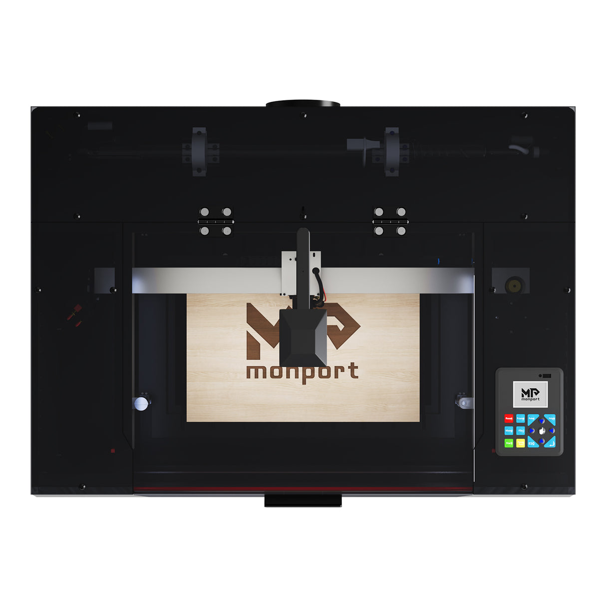 Monport Reno45 Pro Vision 45W Grabadora y Cortadora Láser CO2 de Escritorio (16" X 12") con Cámara HD de 8MP y Enfoque Automático Asistido por Imán