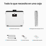 Monport 800W Sistema de extracción de humo láser con sistema de filtración de 6 etapas – Para máquinas de grabado y corte láser CO₂ de 130W y 150W