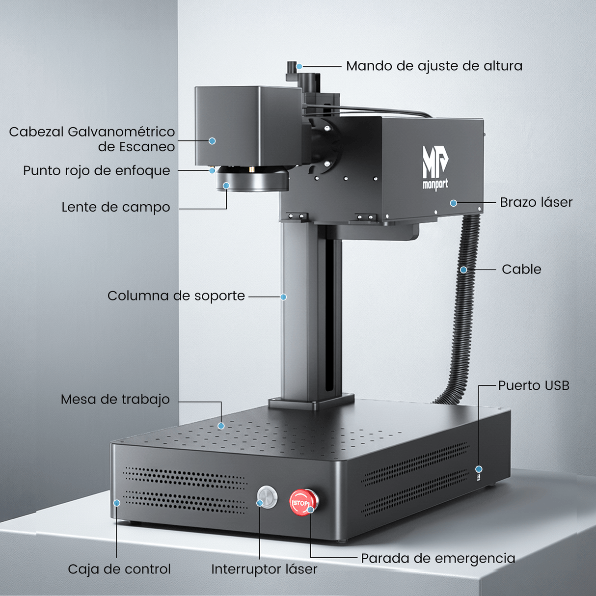 Monport 10W Grabador y Marcador Láser UV