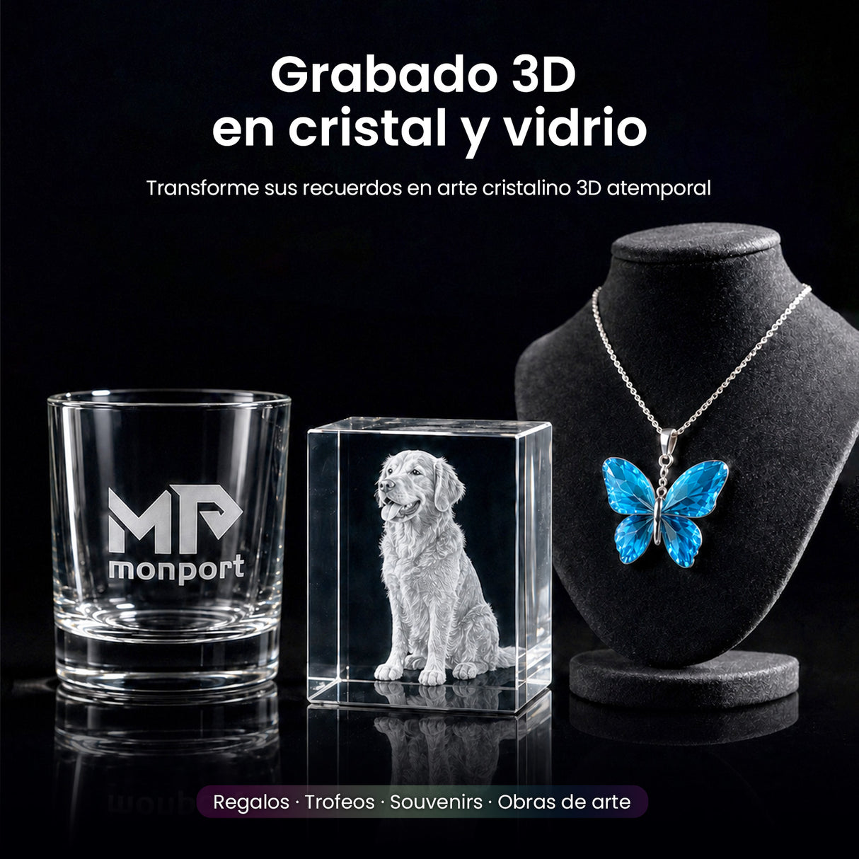 Monport GM 10W PRO Grabador Láser UV (Grabado Interior) – Marcado Láser UV Profesional con Tecnología de Láser Frío de 355 nm