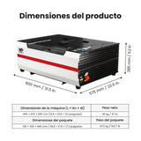 Monport Reno45 Pro Vision 45W Grabadora y Cortadora Láser CO₂ de Escritorio (16" x 12") con Cámara HD de 8MP, Autofocus Magnético y Sistema de Refrigeración por Agua Integrado