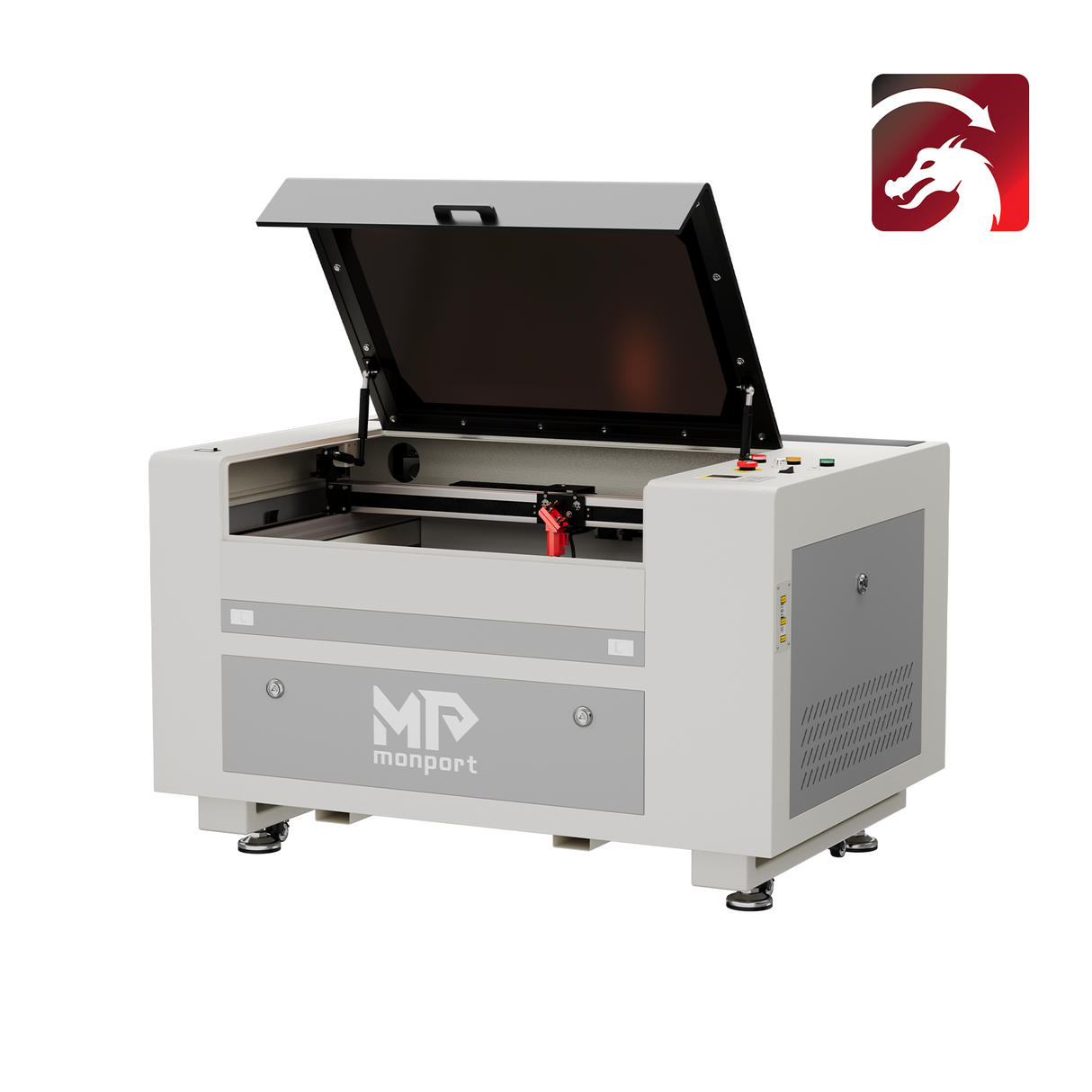 Máquina de grabado y cortadora láser CO2 Monport de 60W (600x400 mm) para grabar superficies con enfoque automático